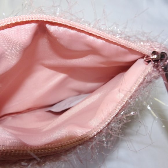 MAC Holiday Pink Tinsel Small Cosmetic Zip Pouch - Picture 3 of 4